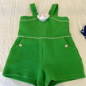 Janie and Jack Green girls romper size 2T